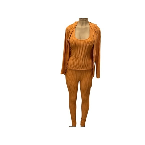 Massmode Waffle Zip Up 3 Piece Set - Picture 2 of 5